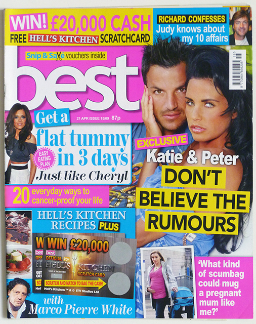 BEST Magazine Jordan Peter Andre Amanda Holden Marco Pierre White 21 Apr 2009 