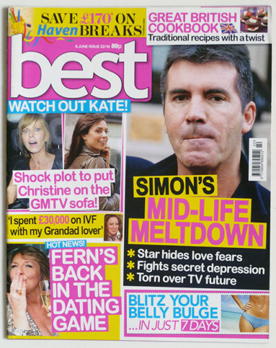 BEST Magazine Simon Cowell Cheryl Cole Denise Welch 8 June 2010 Magazinemix co uk