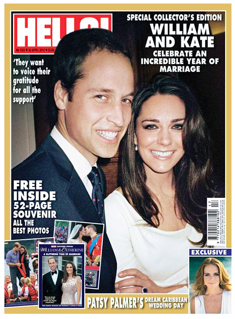 HELLO! Magazine Issue 1223 William & Kate Souvenir, Pippa Middleton, Patsy Palmer (30 April, 2012)