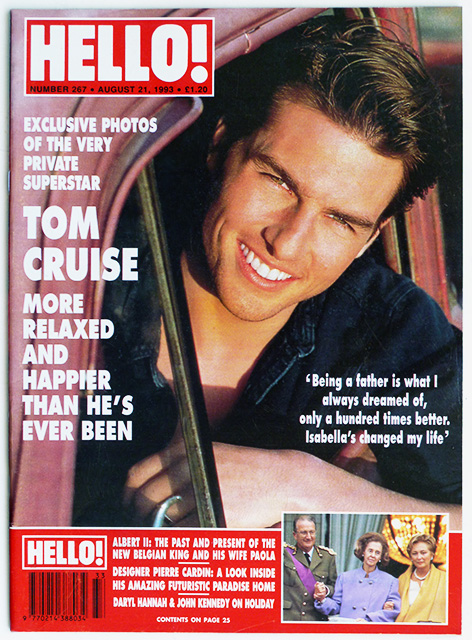 HELLO! Magazine Issue 267 Tom Cruise, Brigitte Bardot, David Hasselhoff (Aug 21, 1993)