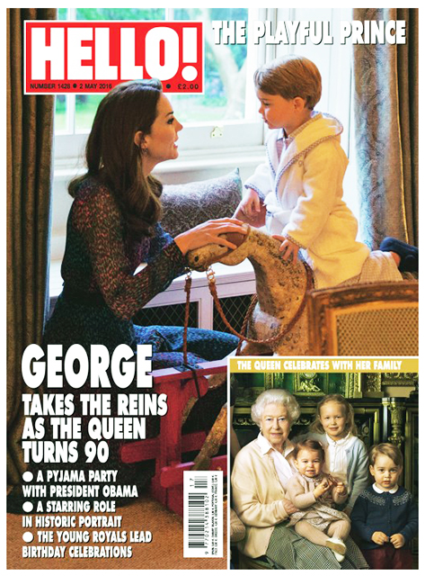 HELLO! Magazine Issue 1428 Kate Middleton & Prince George, The Obamas, The Queen & Royals (2 May 2016)