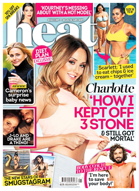 Heat Magazine Issue 917 Charlotte Crosby, Tom Daley (7-13 Jan 2017)