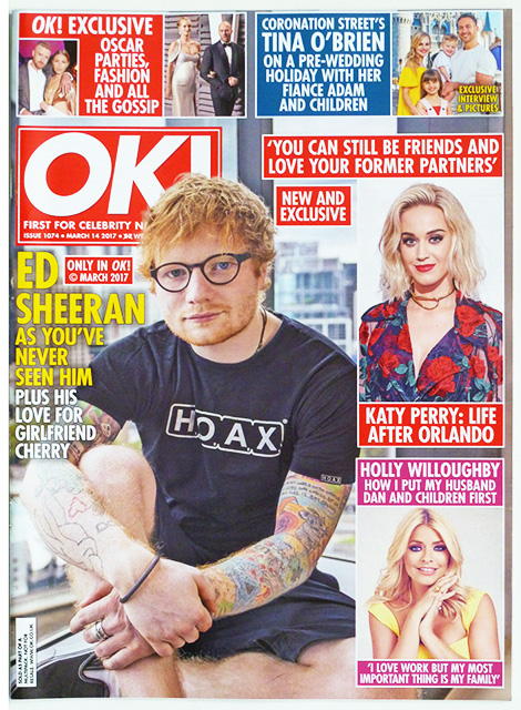 OK! Magazine Issue 1074 Ed Sheeran, Kate Middleton, Oscars Special (March 14, 2017)