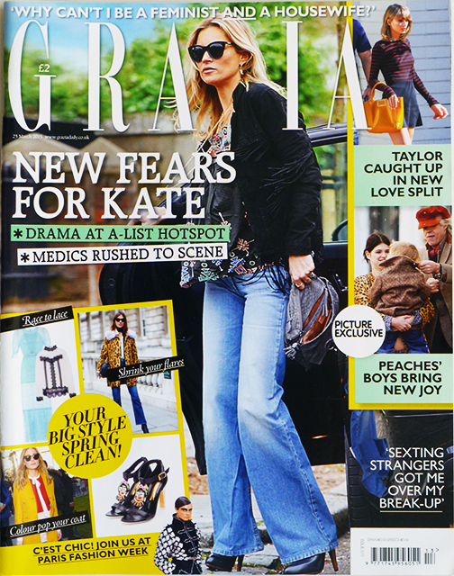 GRAZIA Magazine Issue 517 Kate Moss, Rihanna, Peaches Geldof (23 March 2015)