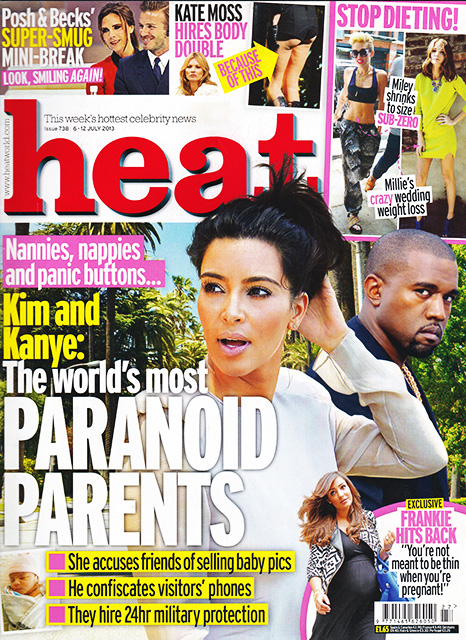Heat Magazine Issue 738 Kim Kardashian & Kanye West, Dynamo, Alex Mills (6-12 July 2013)