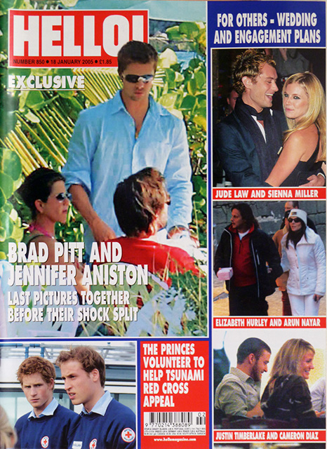 HELLO! Magazine Issue 850 Brad Pitt & Jennifer Aniston, Barbra ...