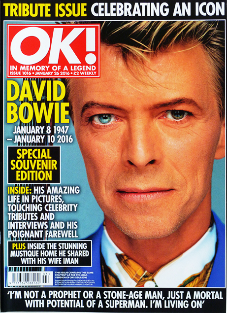 OK! Magazine Issue 1016 David Bowie Tribute, Sam Faiers & Paul Knightley (January 26, 2016)