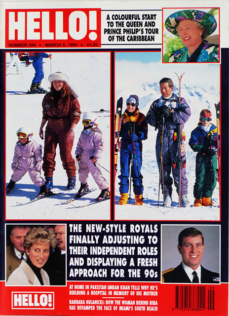 HELLO! Magazine Issue 294 Royal Family, Imran Khan, Britt Ekland (March 5, 1994)
