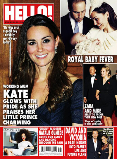 HELLO! Magazine Issue 1302 Kate & Prince William, Rick Parfitt, Andre Rieu (11 November 2013)