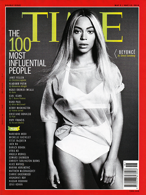 TIME MAGAZINE Beyonce, 100 Most Influential People (May 5/May 12, 2014)