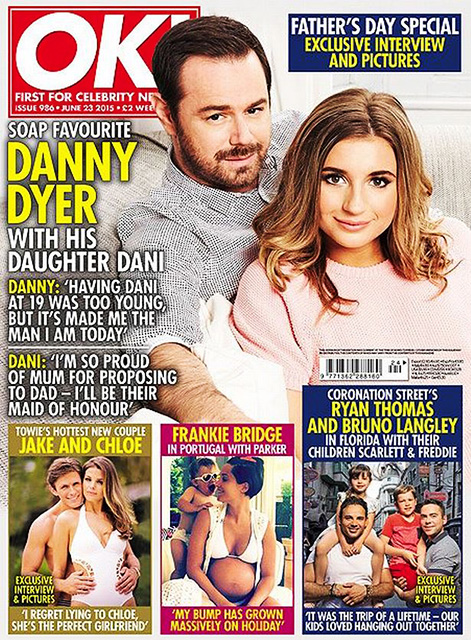 OK! Magazine Issue 986 Danny Dyer & Dani, Chloe Lewis & Jake Hall (June 23, 2015)