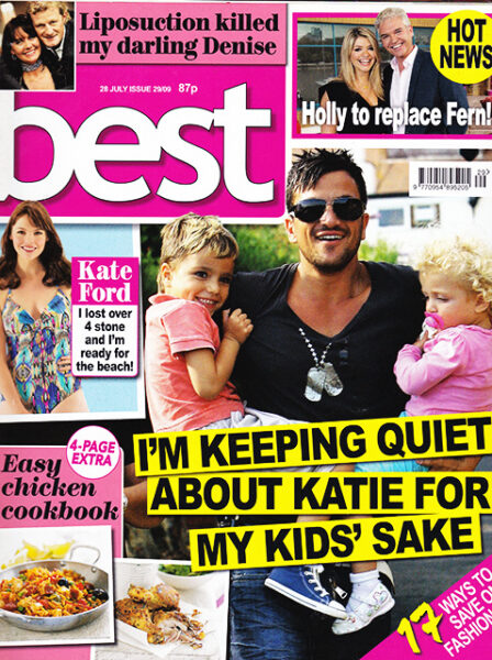 BEST Magazine Peter Andre Anita Dobson Kate Ford 28 July 2009 Magazinemix co uk