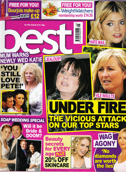 BEST Magazine Coleen Nolan Katie Price Holly Willoughby 16 February 2010 Magazinemix co uk