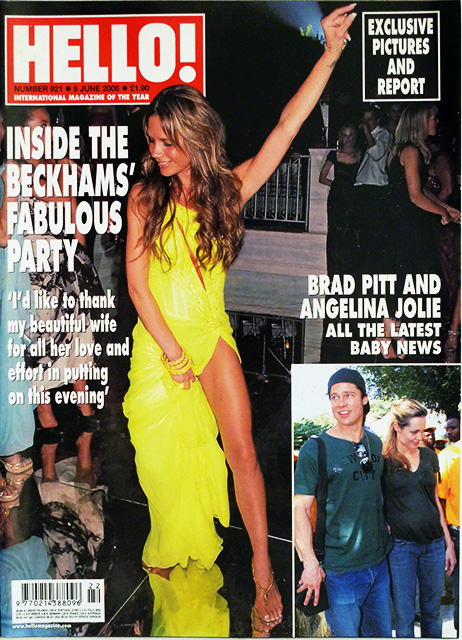 HELLO! Magazine Issue 921 Victoria Beckham, Brad Pitt & Angelina (6 June 2006)