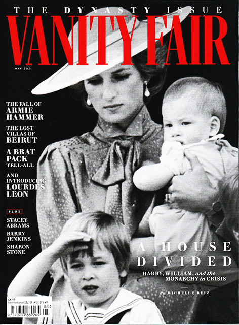 VANITY FAIR Magazine Issue 728 Princess Diana, William & Harry, Armie Hammer (May 2021)