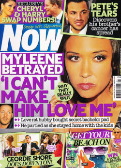 NOW Magazine Myleene, Peter Andre, Geordie Shore (18 June 2012)