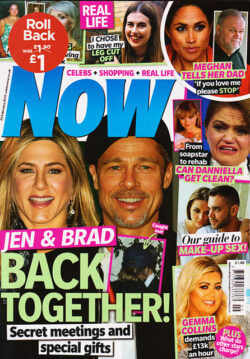 NOW Magazine Jennifer Aniston & Brad Pitt, Meghan, Danniella (25 February 2019)