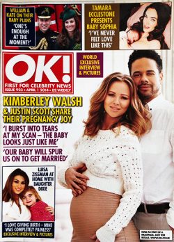 OK! Magazine Issue 923 Kimberley Walsh & Justin Scott, Luisa Zissman (April 1, 2014﻿)