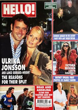 HELLO! Magazine Issue 891 Ulrika Jonsson & Lance Gerrard-Wright, Giorgio Armani (3 November 2005)