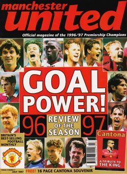 MANCHESTER UNITED Official Magazine 96/97 Review, Eric Cantona (July 1997)