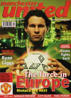 MANCHESTER UNITED Official Magazine Ryan Giggs (March 1998)