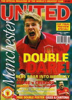 MANCHESTER UNITED Official Magazine David Beckham, Roy Keane (May 1996)