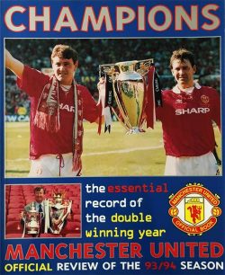 CHAMPIONS MANCHESTER UNITED OFFICIAL REVIEW BOOK of the 93/94 SEASON