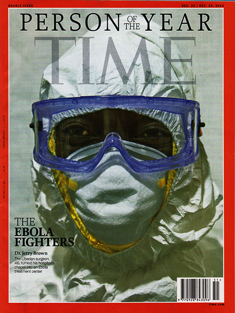 TIME Magazine Putin, Massoud Barzani, The Ebola Fighters (22/29 December 2014)