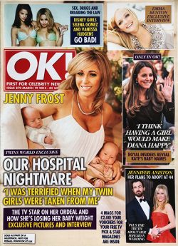 OK! Magazine Issue 870 Sam Branson & Isabella Calthorpe, Jenny Frost, Camila Alves (March 19, 2013)