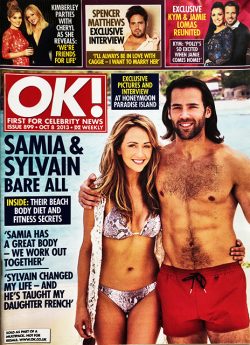 OK! Magazine Issue 899 Samia Ghadie & Sylvain Longchambon, Spencer Matthews (October 8, 2013)