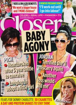 Closer Magazine Issue 387 Posh, Jordan, Charlotte, Amelle, Penny (17-23 April 2010)