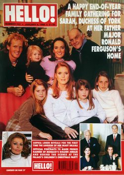 HELLO! Magazine Issue 542 Sarah Ferguson, Sophia Loren, Johnny Depp, Ronald Reagan (January 9, 1999)