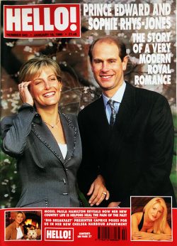 HELLO! Magazine Issue 543 Prince Edward & Sophie Rhys-Jones, Paula Hamilton, Caprice (January 16, 1999)