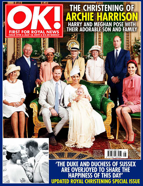 OK! Magazine Issue 1194 Archie's Royal Christening, Cara De La Hoyde Weds Nathan Massey (July 16, 2019)