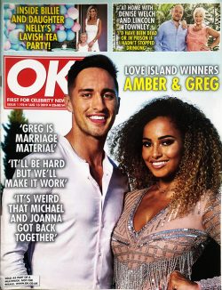 OK! Magazine Issue 1198 Amber Gill & Greg O'Shea, Love Island, Harry & Meghan (August 13, 2019)