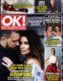 OK! Magazine Issue 1204 Alison King & David Stuckley, Meghan, Mike Bushell, J.Lo  (September 24, 2019)
