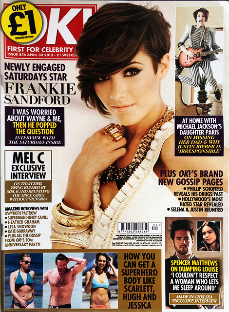 OK! Magazine Issue 876 Frankie Sandford, Paris Jackson, Mel C, Spencer Matthews (April 30, 2013)