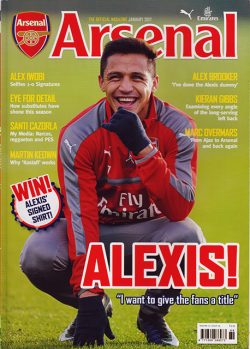 ARSENAL Magazine January 2017 Alexis Sanchez, Kieran Gibbs
