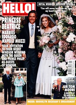 HELLO! Magazine Issue 1645 Princess Beatrice Wedding Special, Brooklyn & Nicola (27 July 2020)