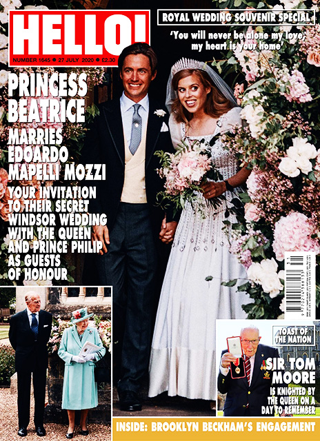 HELLO! Magazine Issue 1645 Princess Beatrice Wedding Special, Brooklyn & Nicola (27 July 2020)
