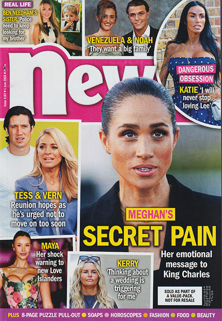 New! Magazine Issue 1187 Meghan, Katie Price, Venezuela Fury (1 June 2026)