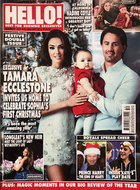HELLO! Magazine Issue 1360 Tamara Ecclestone, Nadine Coyle, Prince Harry (5 January 2015)