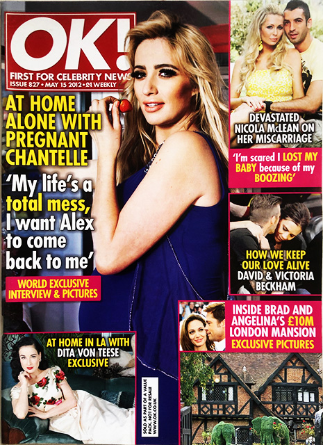OK! Magazine Issue 827 Chantelle, Dita Von Teese, Jean-Christophe Novelli, J.Lo (May 15, 2012)