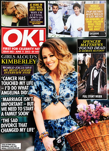 OK! Magazine Issue 882 Kimberley Walsh, Spencer Matthews, Jessica Lowndes (June 11, 2013)