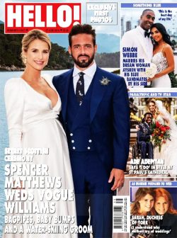 HELLO! Magazine Issue 1547 Spencer Matthews Weds Vogue Williams (27 August 2018)