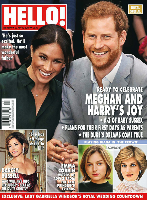 HELLO! Magazine Issue 1580 Harry & Meghan, Darcey Bussell, Lydia Bright, Danielle De Niese (22 April 2019)