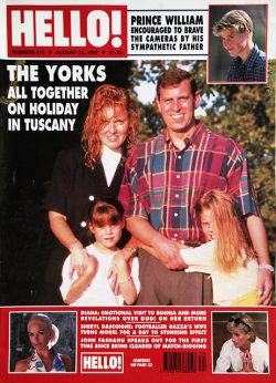 HELLO! Magazine Issue 472 Prince Andrew & Sarah, John Fashanu, Sheryl Gascoigne (August 23, 1997)
