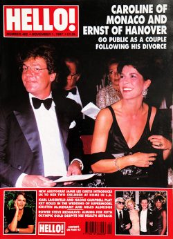 HELLO! Magazine Issue 482 Princess Caroline & Ernst, Jamie Lee Curtis, Armani, Kristen McMenamy (November 1, 1997)