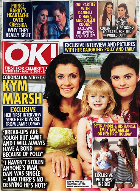 OK! Magazine Issue 929 Kym Marsh, Peter Andre & Emily, Kate Moss (May 13, 2014)