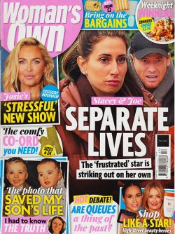 WOMAN'S OWN Magazine Stacey & Joe 'SEPARATE LIVES', Josie Gibson (20 April 2026)